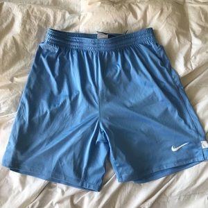 Light Blue Nike Dri-fit sports shorts